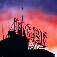 Tiger Hotel painting by Kansas City artist Rob Schamberger