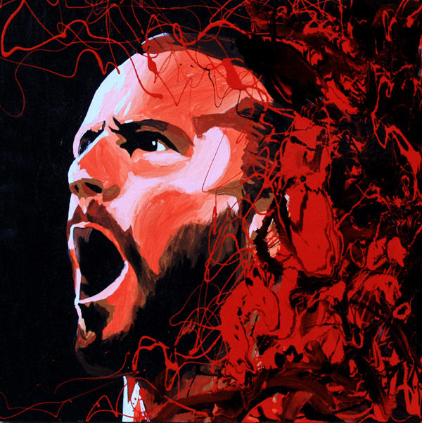 CM Punk painting by Rob Schamberger