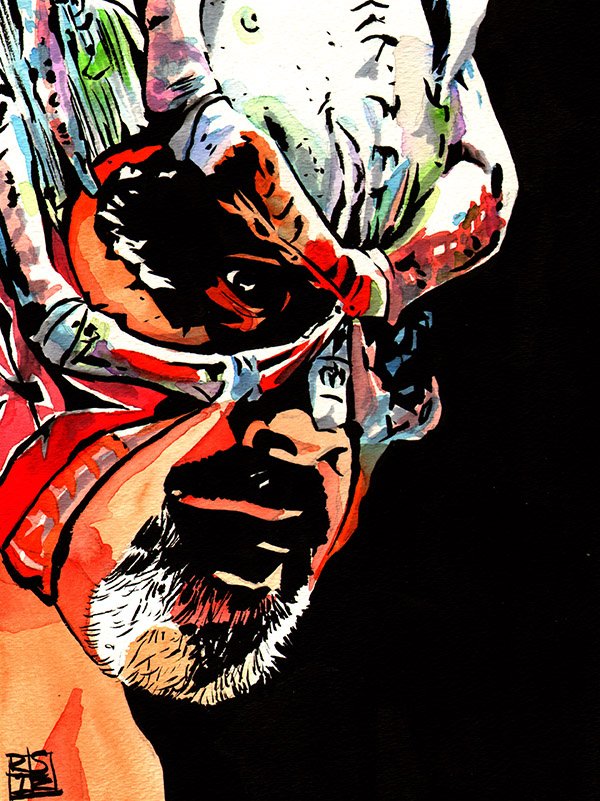 The Great Muta painting by Rob Schamberger