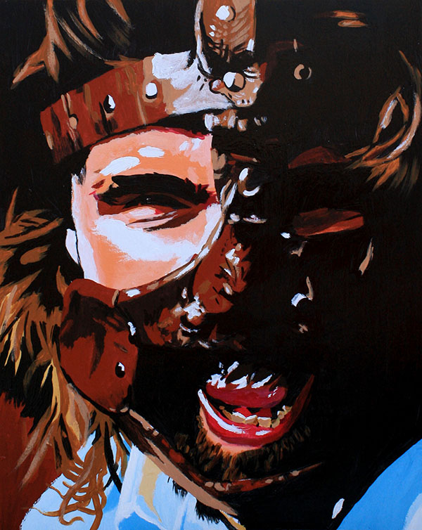 Mick Foley painting by Rob Schamberger
