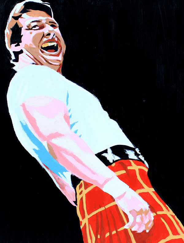 Rowdy Roddy Piper painting by Rob Schamberger