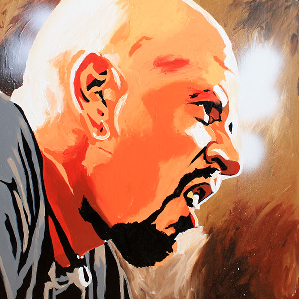 Justin Credible painting by Rob Schamberger