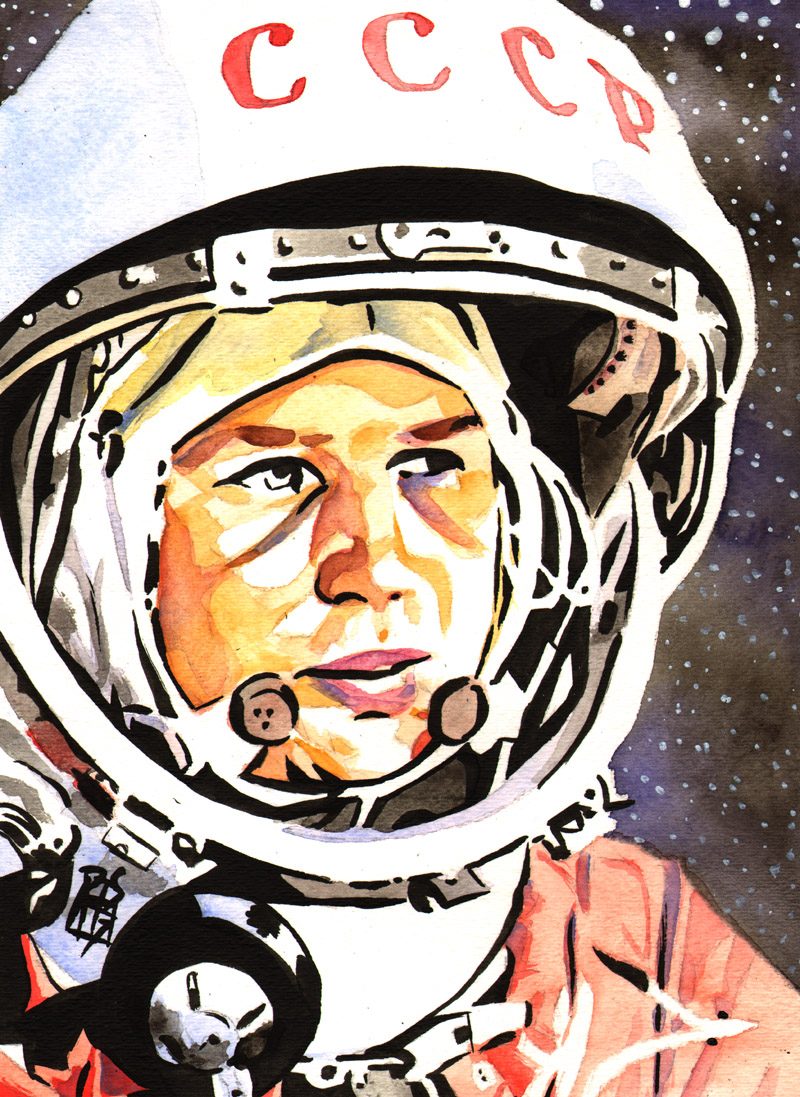 Valentina Tereshkova painted by Rob Schamberger