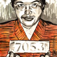 Rosa Parks painted by Rob Schamberger