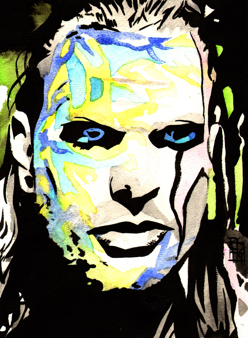 Jeff Hardy - Ink and watercolor on 9" x 12" watercolor paper.