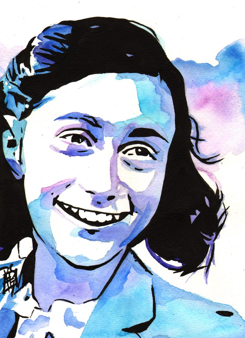 Anne Frank painted by Rob Schamberger